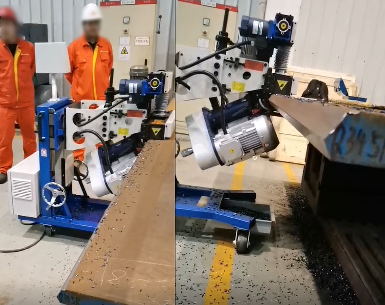 beveling machine for metal